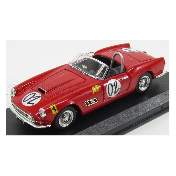 ART MODEL FERRARI 250 SPIDER CALIFORNIA N 2 WINNER 2h RELAY MARLBORO CUP - CHASSIS NO1085 1961 A.WYLIE - RED 1/43