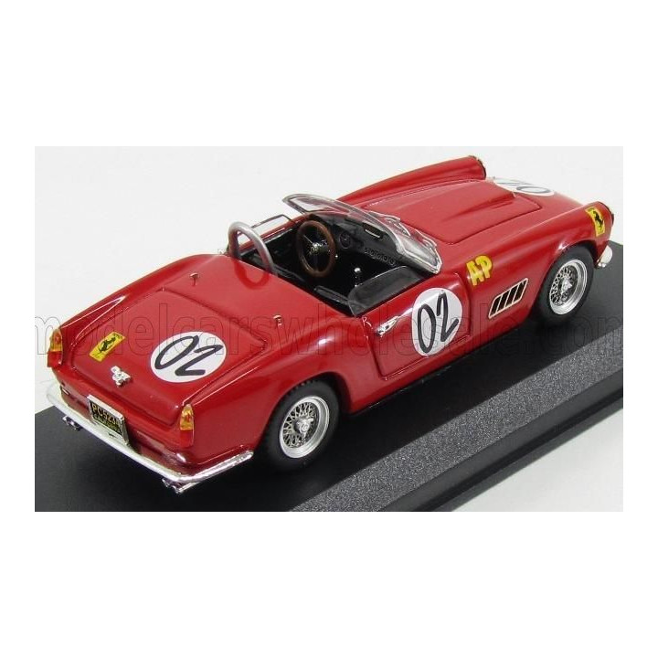 ART MODEL FERRARI 250 SPIDER CALIFORNIA N 2 WINNER 2h RELAY MARLBORO CUP - CHASSIS NO1085 1961 A.WYLIE - RED 1/43