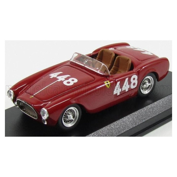 ART MODEL FERRARI 225S SPIDER N 448 GIRO DI SICILIA 1952 CHASSIS N 0154  VITTORIO MARZOTTO - RED 1/43