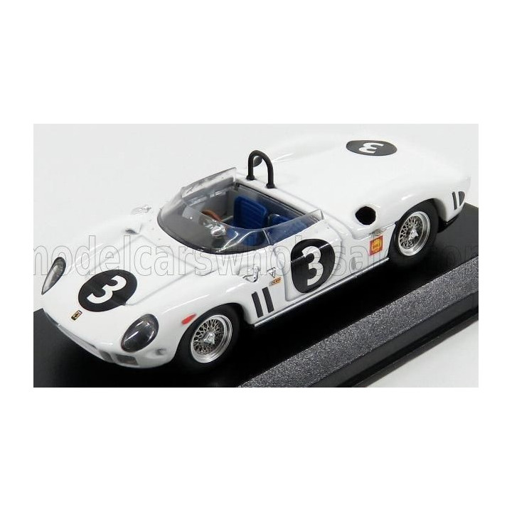 ART MODEL FERRARI 330P SPIDER ch.0818 N 3 CANADA MOSPORT GP 1964 L.SCARFIOTTI - WHITE 1/43