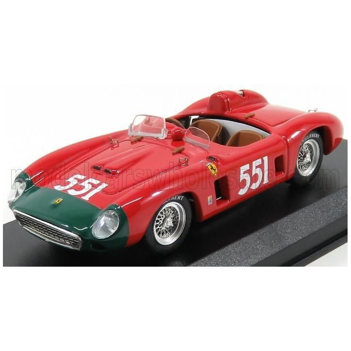ART MODEL FERRARI 860 MONZA SPIDER ch.0628 N 551 2nd MILLE MIGLIA 1956 COLLINS - KLEMENTASKI - RED 1/43