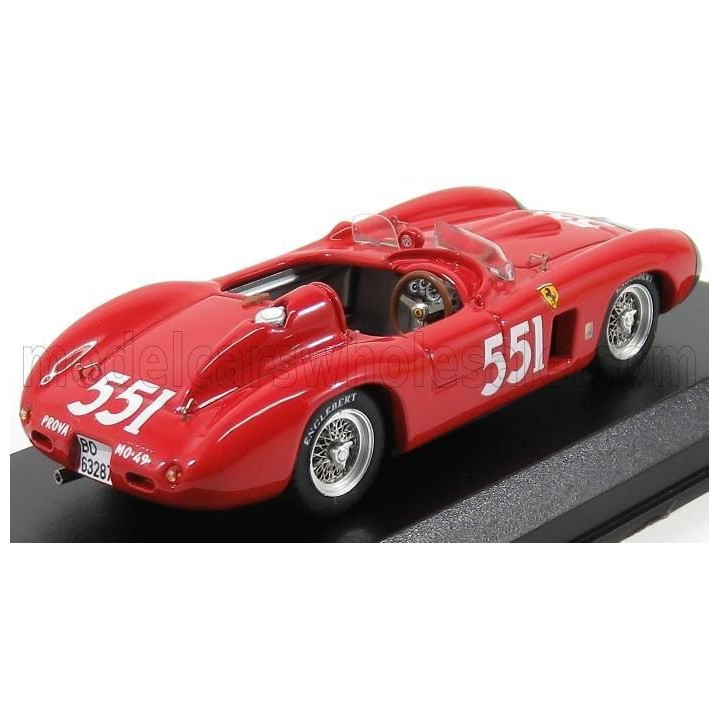 ART MODEL FERRARI 860 MONZA SPIDER ch.0628 N 551 2nd MILLE MIGLIA 1956 COLLINS - KLEMENTASKI - RED 1/43