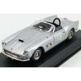 ART MODEL FERRARI 250 CALIFORNIA LWB SPIDER AMERICA ch.1451 N 18 WINNER NASSAU MEMORIAL TROPHY RACE 1959 B.GROSSMAN - SILVER 1/4