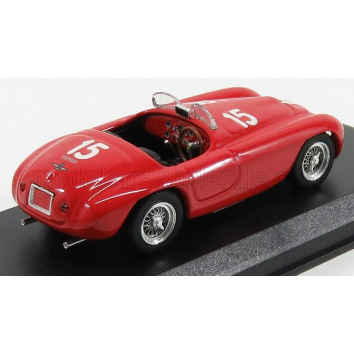 ART MODEL FERRARI 166MM BARCHETTA ch.0016 N 15 WINNER LUXEMBURG GP 1949 L.VILLORESI - RED 1/43