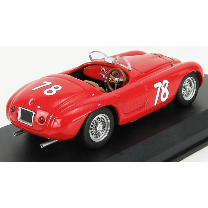ART MODEL FERRARI 166MM BARCHETTA ch.0034 N 78 2nd COPPA D'ORO DI SICILIA 1951 P.MARZOTTO - RED 1/43