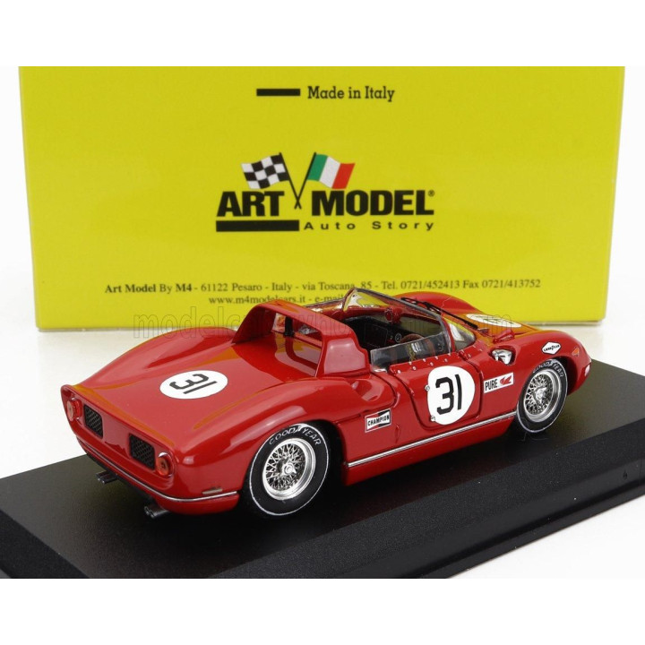 ART MODEL FERRARI 330P SPIDER s/n0822 n 31 24h DAYTONA 1966 JOHN FULP - BILL RUTAN  - WAYLON JENNINGS - RED 1/43