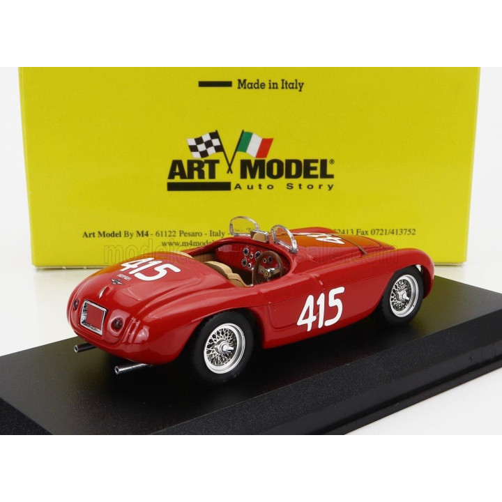 ART MODEL FERRARI 166MM SPIDER BARCHETTA N 415 GIRO DI SICILIA 1951 PAOLO MARZOTTO - MARINO MARINI - RED 1/43