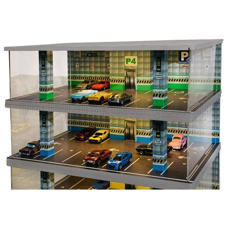 ATLANTIC VETRINA DISPLAY BOX DIORAMA PARCHEGGIO 4 PIANI - PARKING 4 FLOOR - CARS NOT INCLUDED - Lungh.LENGHT cm 43.0 X Largh.WID