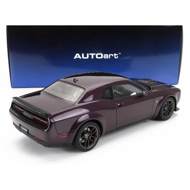 AUTOART DODGE CHALLENGER R/T SCAT PACK WIDEBODY 2022 - HELLRAISIN PURPLE 1/18