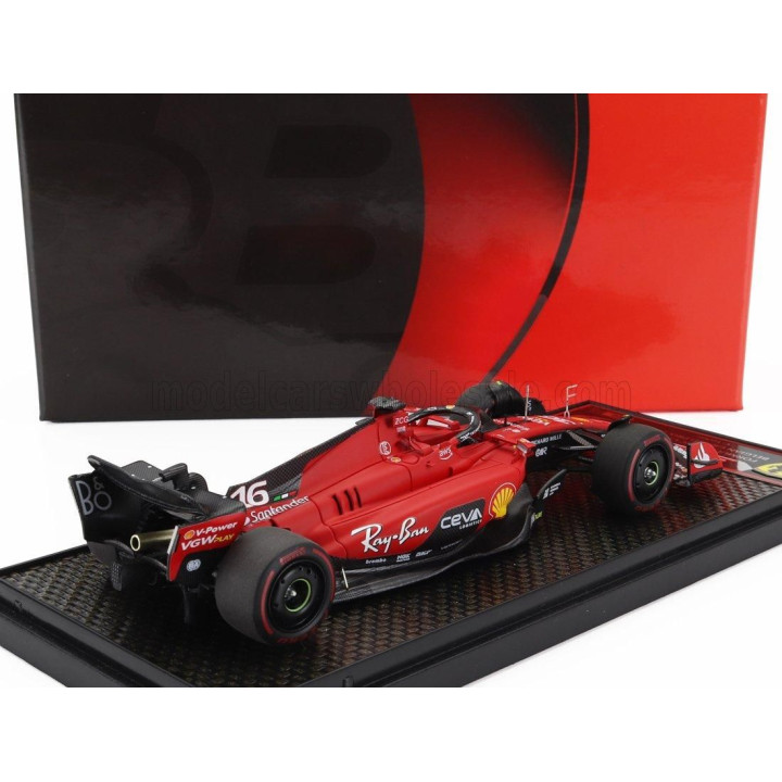 BBR MODELS FERRARI F1  SF-23 TEAM SCUDERIA FERRARI N 16 3rd BELGIUM GP 2023 CHARLES LECLERC - RED BLACK 1/43