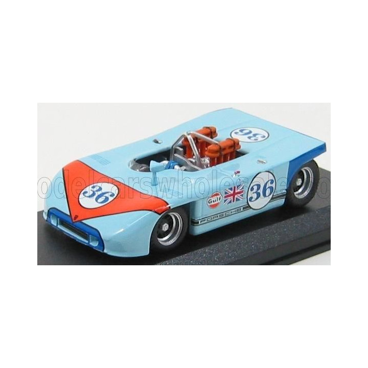 BEST MODEL PORSCHE 908/3 N 36 TARGA FLORIO 1970 ATTWOOD - WALDEGAARD - LIGHT BLUE 1/43