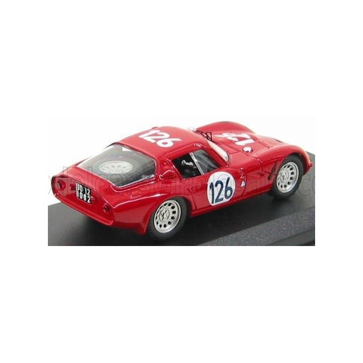 BEST MODEL ALFA ROMEO TZ2 N 126 TARGA FLORIO 1966 PINTO - TODARO - RED 1/43