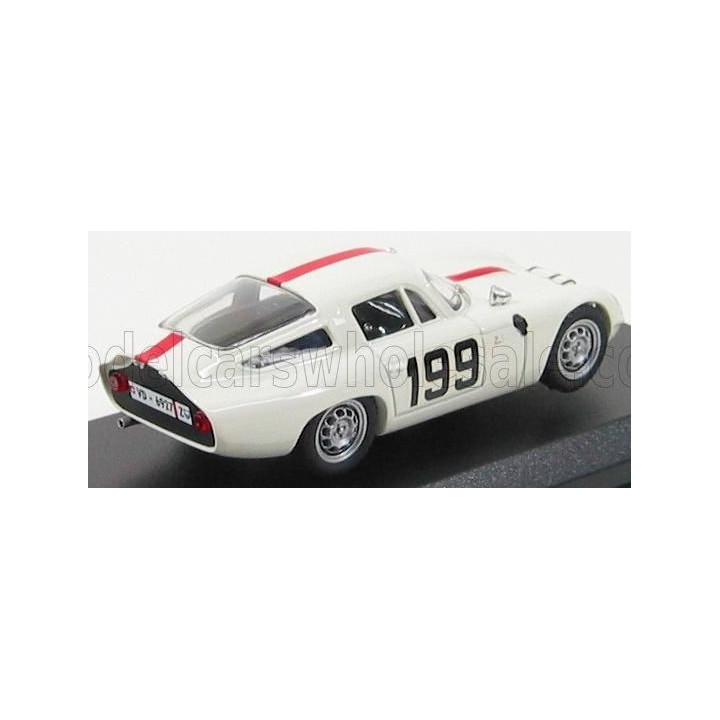 BEST MODEL ALFA ROMEO TZ1 N 199 MONZA 1964 D.NABOKOV - WHITE RED 1/43