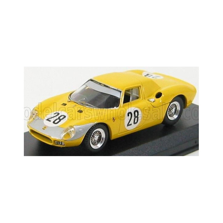 BEST MODEL FERRARI 250 LM N 28 1000km PARIGI 1966 GOSSELIN - NOBLET - YELLOW 1/43