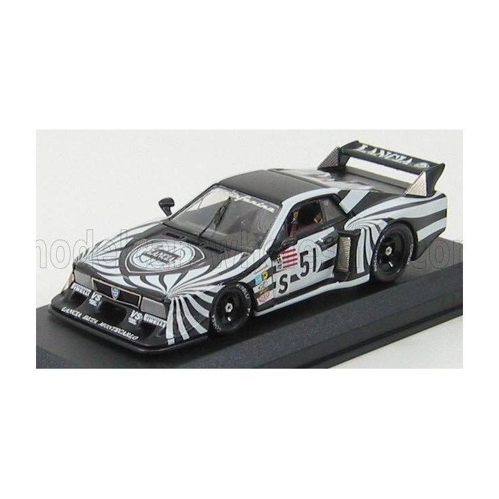 BEST MODEL LANCIA BETA MONTECARLO SILVERSTONE 1979 N 51 PATRESE - BLACK WHITE 1/43