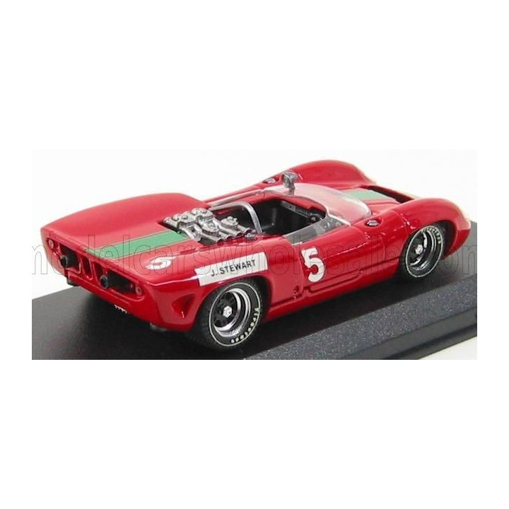 BEST MODEL LOLA T70 SPIDER N 5 BRANDS HATCH 1965 J.STEWART - RED GREEN 1/43
