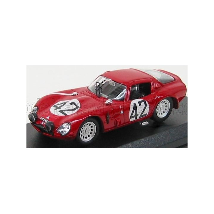 BEST MODEL ALFA ROMEO TZ2 N 42 24h LE MANS 1965 ZUCCOLI - GEKY - RED 1/43