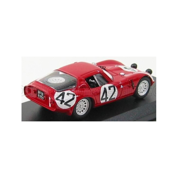 BEST MODEL ALFA ROMEO TZ2 N 42 24h LE MANS 1965 ZUCCOLI - GEKY - RED 1/43