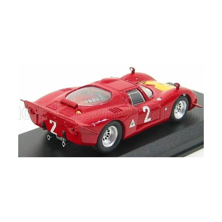 BEST MODEL ALFA ROMEO 33.2 N 2 IMOLA 1968 CASONI - DINI - RED YELLOW 1/43