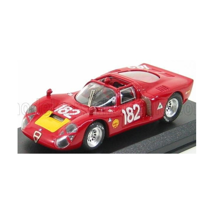 BEST MODEL ALFA ROMEO 33.2 SPIDER TARGA FLORIO N 182 BAGH. 1968 - RED 1/43