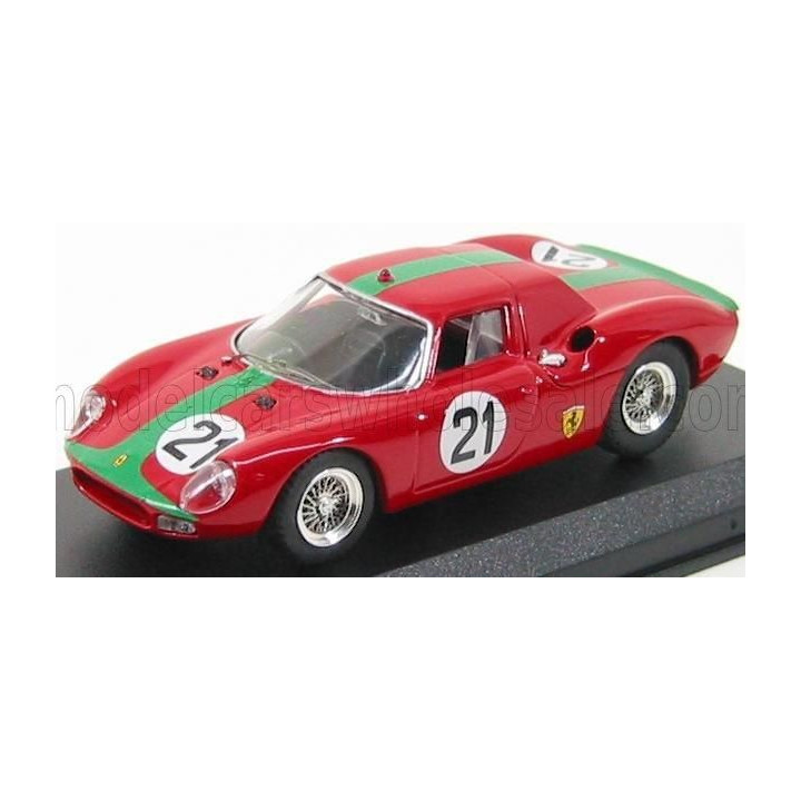 BEST MODEL FERRARI 250 LM MONZA 1966 N 21 DE SIEBENTHAL - RED 1/43