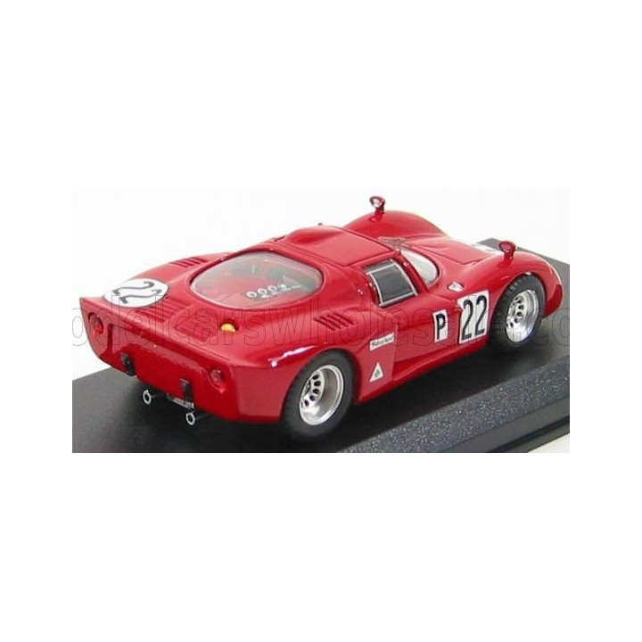 BEST MODEL ALFA ROMEO 33.2 N 22 DAYTONA 1968 CASONI - BISCARDI - RED YELLOW 1/43