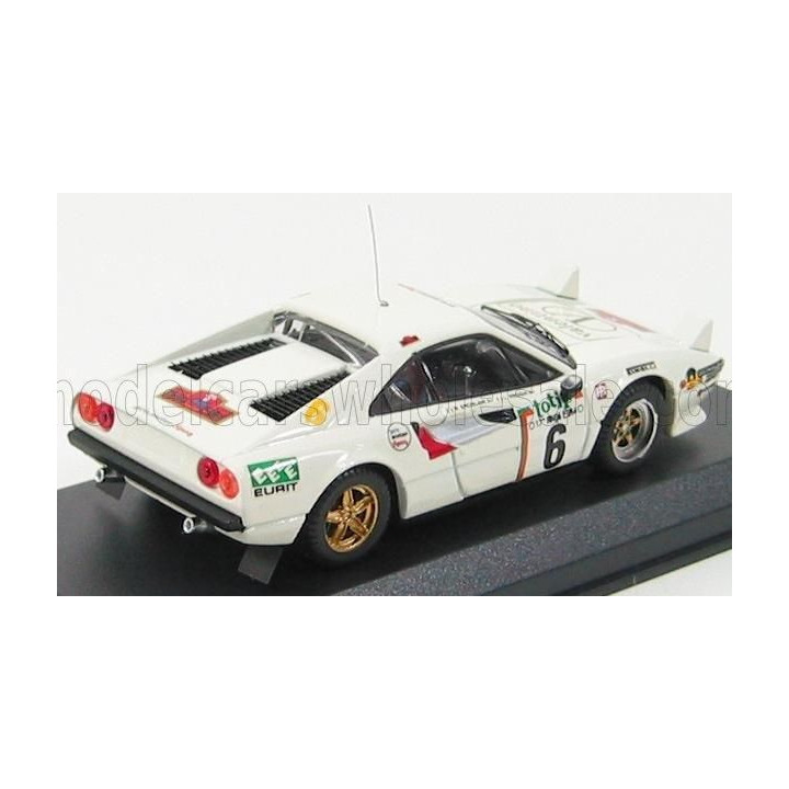 BEST MODEL FERRARI 308 GTB N 6 RALLY ELBA 1985 ROGGIA - ERCOLANI - WHITE 1/43