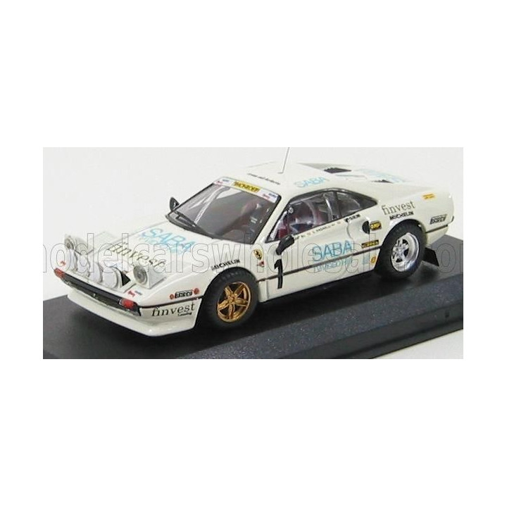 BEST MODEL FERRARI 308 GTB RALLY N 1 TARGA FLORIO 1983 TONY - RADAELL - WHITE 1/43