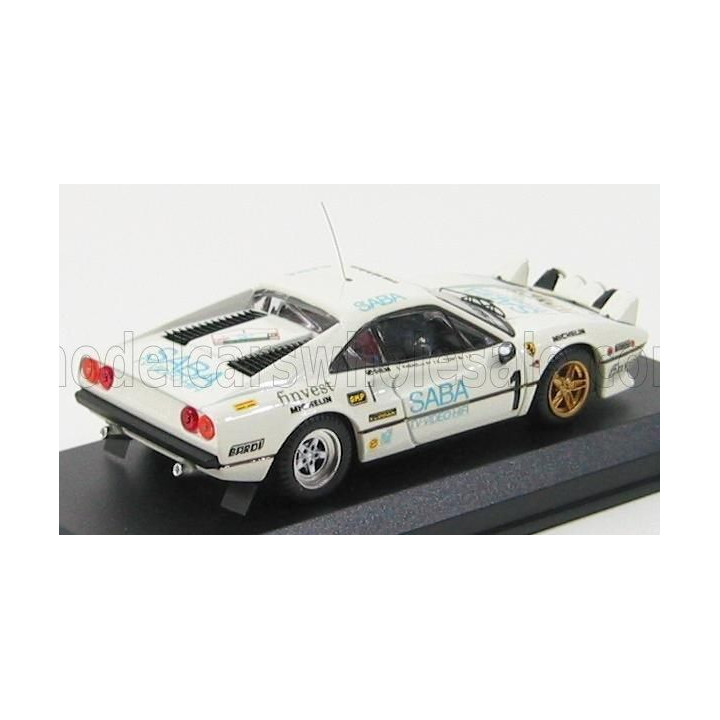 BEST MODEL FERRARI 308 GTB RALLY N 1 TARGA FLORIO 1983 TONY - RADAELL - WHITE 1/43