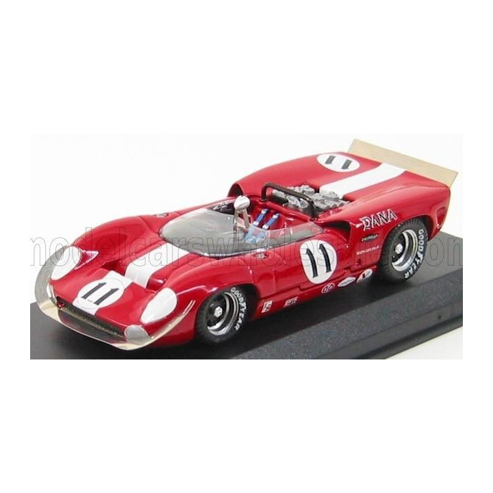 BEST MODEL LOLA T70 SPIDER N 11 LAGUNA SECA 1967 L.MOTSCHENBAKER - RED WHITE 1/43