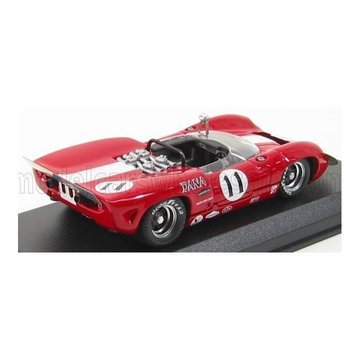 BEST MODEL LOLA T70 SPIDER N 11 LAGUNA SECA 1967 L.MOTSCHENBAKER - RED WHITE 1/43