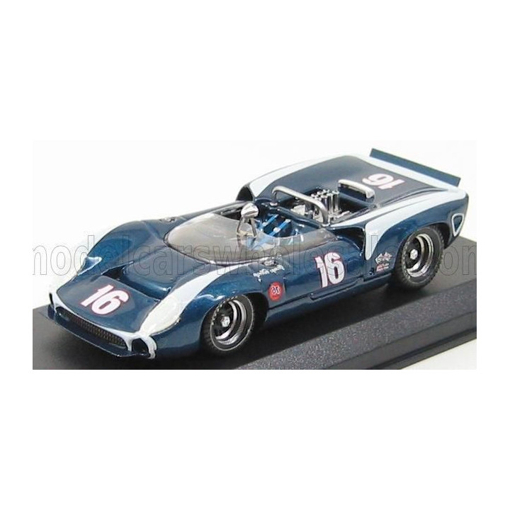 BEST MODEL LOLA T70 SPIDER N 16 RIVERSIDE 1967 G.FOLLMER - BLUE MET WHITE 1/43