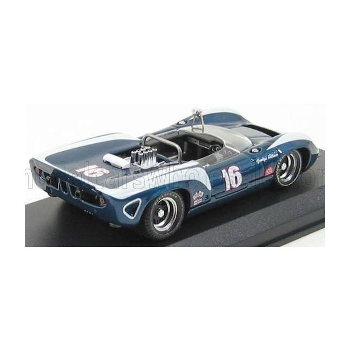 BEST MODEL LOLA T70 SPIDER N 16 RIVERSIDE 1967 G.FOLLMER - BLUE MET WHITE 1/43