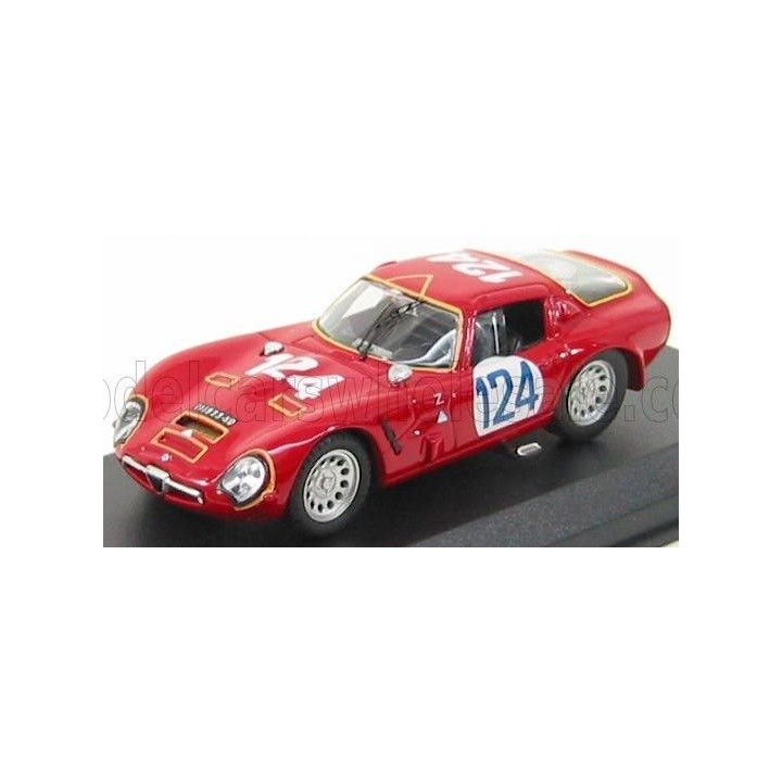 BEST MODEL ALFA ROMEO TZ2 N 124 TARGA FLORIO 1967 SANGRI-LA - FEDERICO - RED 1/43