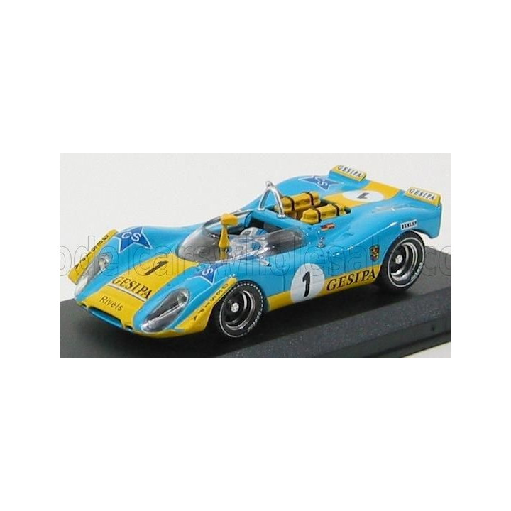 BEST MODEL PORSCHE 908/2 N 1 JARAMA 1970 ALEX-SOLER ROIG - BLUE YELLOW 1/43