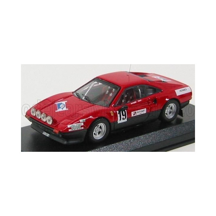 BEST MODEL FERRARI 308 GTB N 19 RALLY ST CERGUE 1982 JAQUILLARD - RED 1/43