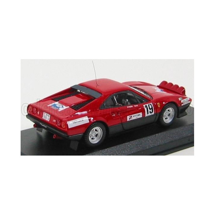 BEST MODEL FERRARI 308 GTB N 19 RALLY ST CERGUE 1982 JAQUILLARD - RED 1/43