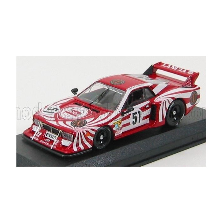 BEST MODEL LANCIA BETA MONTECARLO TURBO TEAM LANCIA CORSE N 51 24h LE MANS 1980 B.DARNICHE - H.HEYER - T.FABI - RED WHITE 1/43