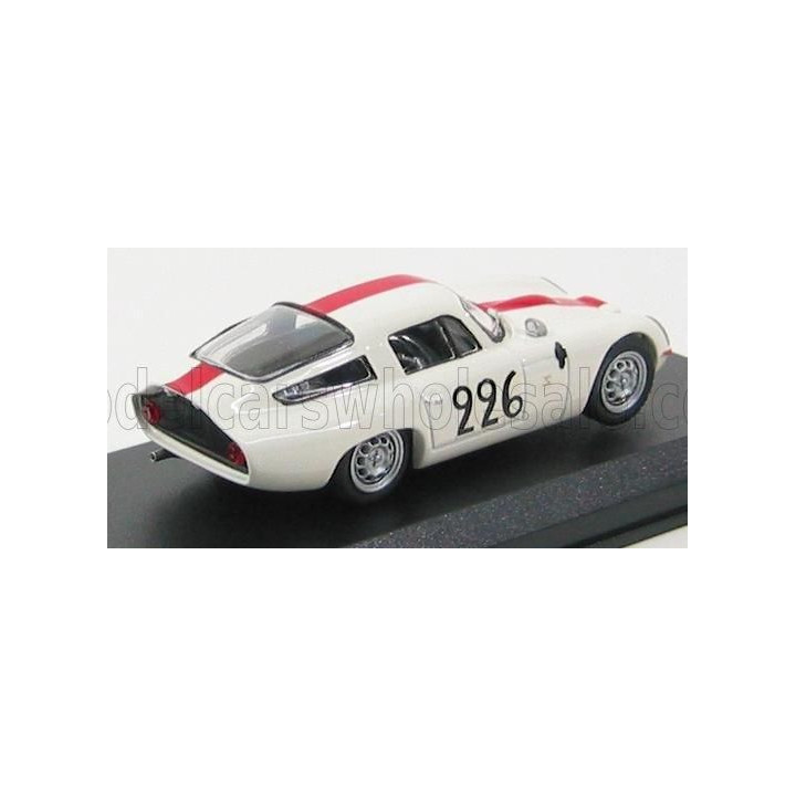 BEST MODEL ALFA ROMEO TZ1 N 226 MONT VENTOUX 1964 RAMU - CACCIA - WHITE RED 1/43