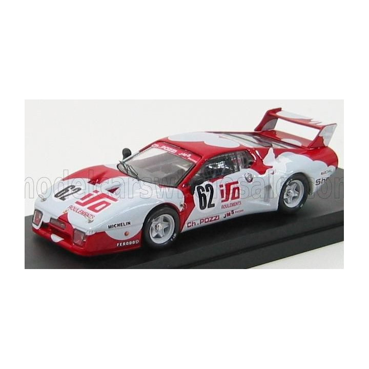 BEST MODEL FERRARI 512BB LM 4.9L TEAM JMS CHARLES POZZI 3M N 62 24h LE MANS 1979 J.C.ANDRUET - S.DINI - RED GREY 1/43