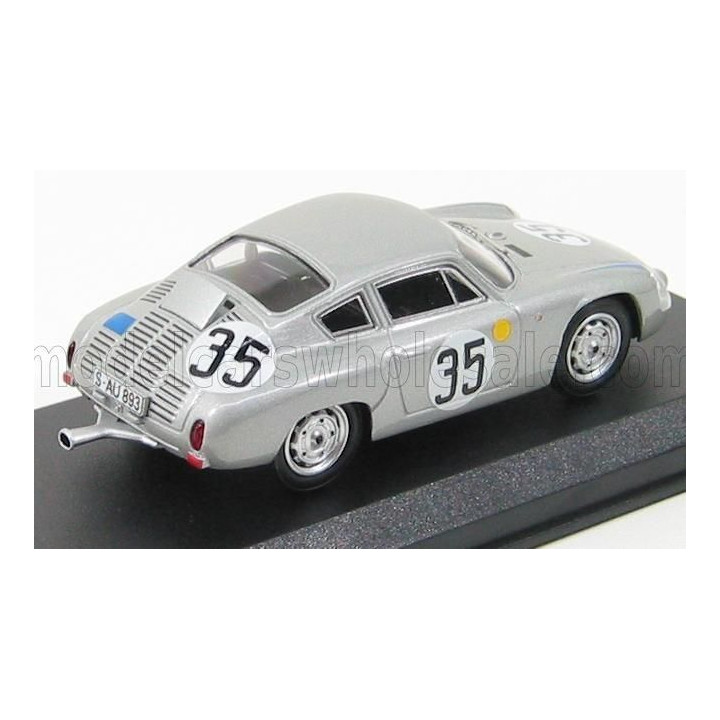 BEST MODEL PORSCHE 1600GS ABARTH N 35 LE MANS 1962 BUCHET - SCHILLER - SILVER 1/43