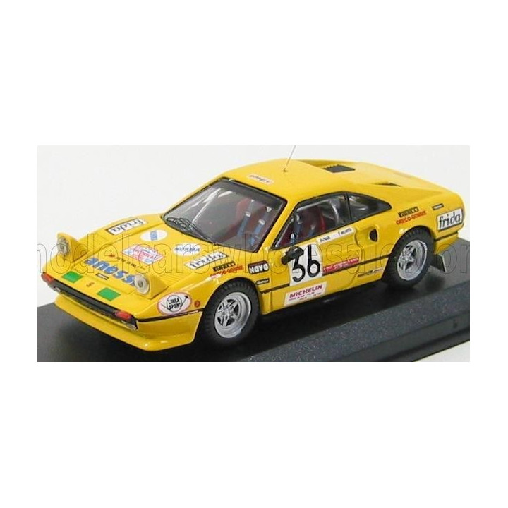 BEST MODEL FERRARI 308 GTB GR.2 N 36 RALLY MONZA 1983 FACETTI - ARTIOLI - YELLOW 1/43