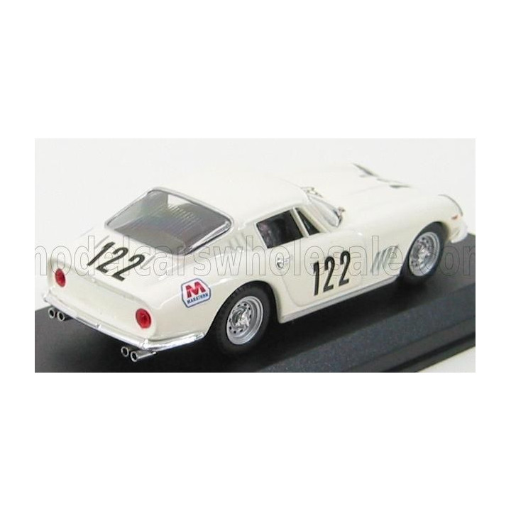 BEST MODEL FERRARI 275 GTB/4 N 122 TARGA FLORIO 1967 STARRABBA - ORLANDO - WHITE 1/43