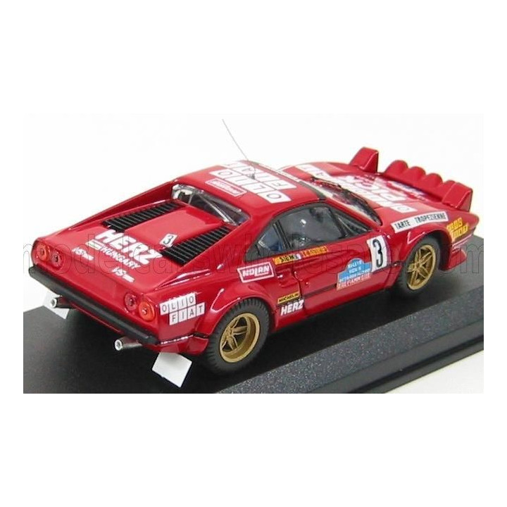 BEST MODEL FERRARI 308 GTB GR.4 N 3 TARGA FLORIO 1980 ANDRUET - BICHE - RED 1/43