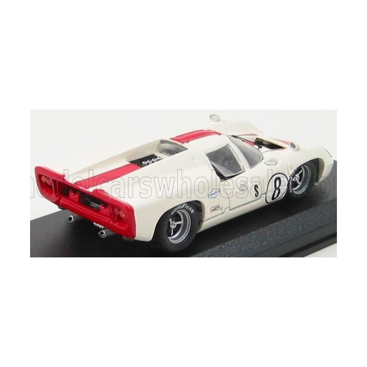 BEST MODEL LOLA T70 COUPE N 8 SEBRING 1968 L.MOTSCHENBACHER - WHITE RED 1/43