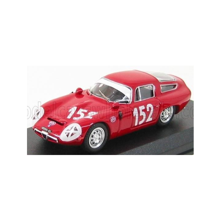 BEST MODEL ALFA ROMEO TZ1 N 152 TARGA FLORIO 1970 GIUGNO - SUTERA - RED 1/43
