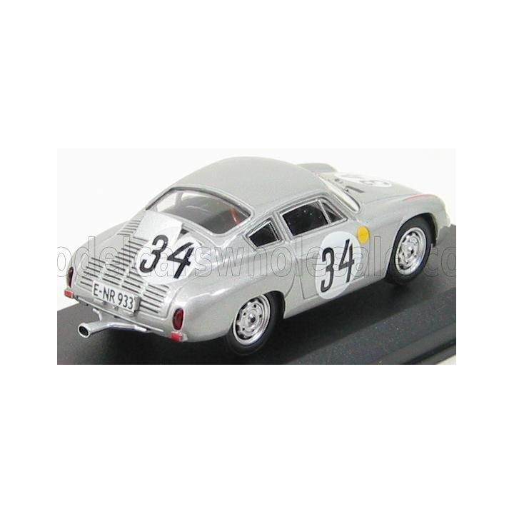 BEST MODEL PORSCHE 1600GS ABARTH N 34 LE MANS 1962 BARTH - HERRMANN - SILVER 1/43