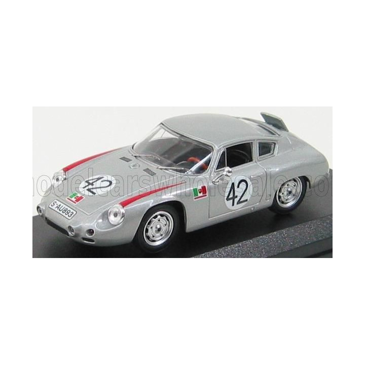 BEST MODEL PORSCHE 356B 1600GS CARRERA GTL ABARTH N 42 TARGA FLORIO 1962 HERRMANN - LINGE - SILVER 1/43