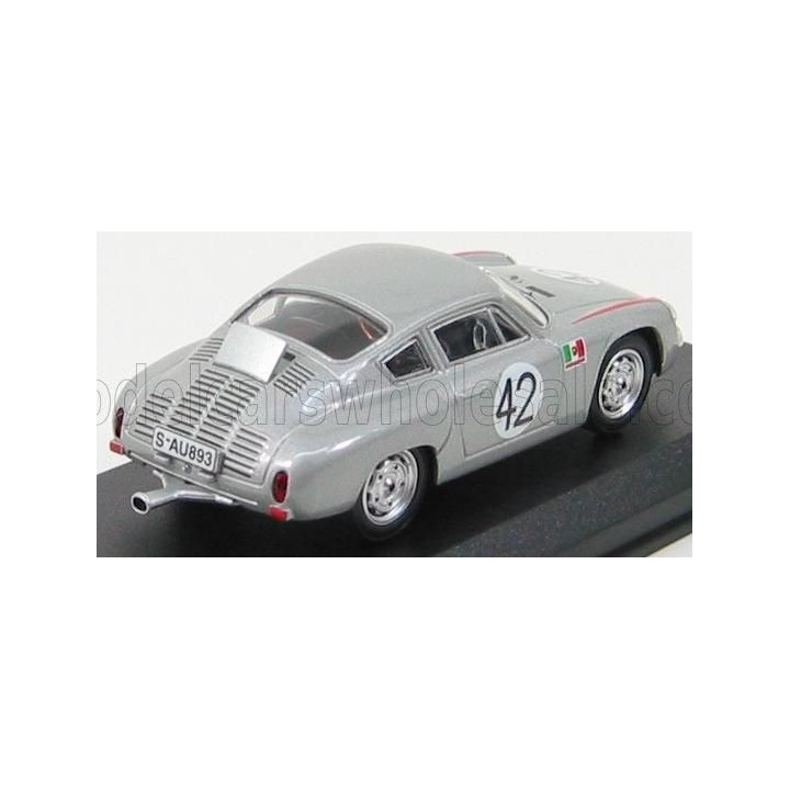 BEST MODEL PORSCHE 356B 1600GS CARRERA GTL ABARTH N 42 TARGA FLORIO 1962 HERRMANN - LINGE - SILVER 1/43