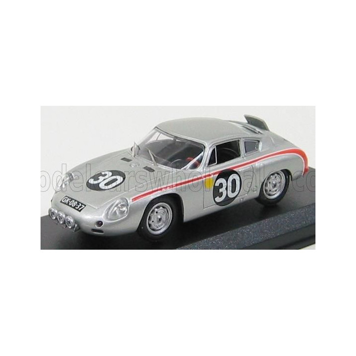 BEST MODEL PORSCHE 695GS ABARTH N 30 24h LE MANS 1962 B.PON - DE BEAUFORT - SILVER 1/43